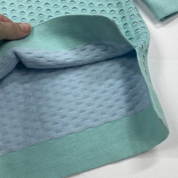 Sundance Blue Cardigan Sweater Textured Button Front Size Medium - Picture 10 of 11